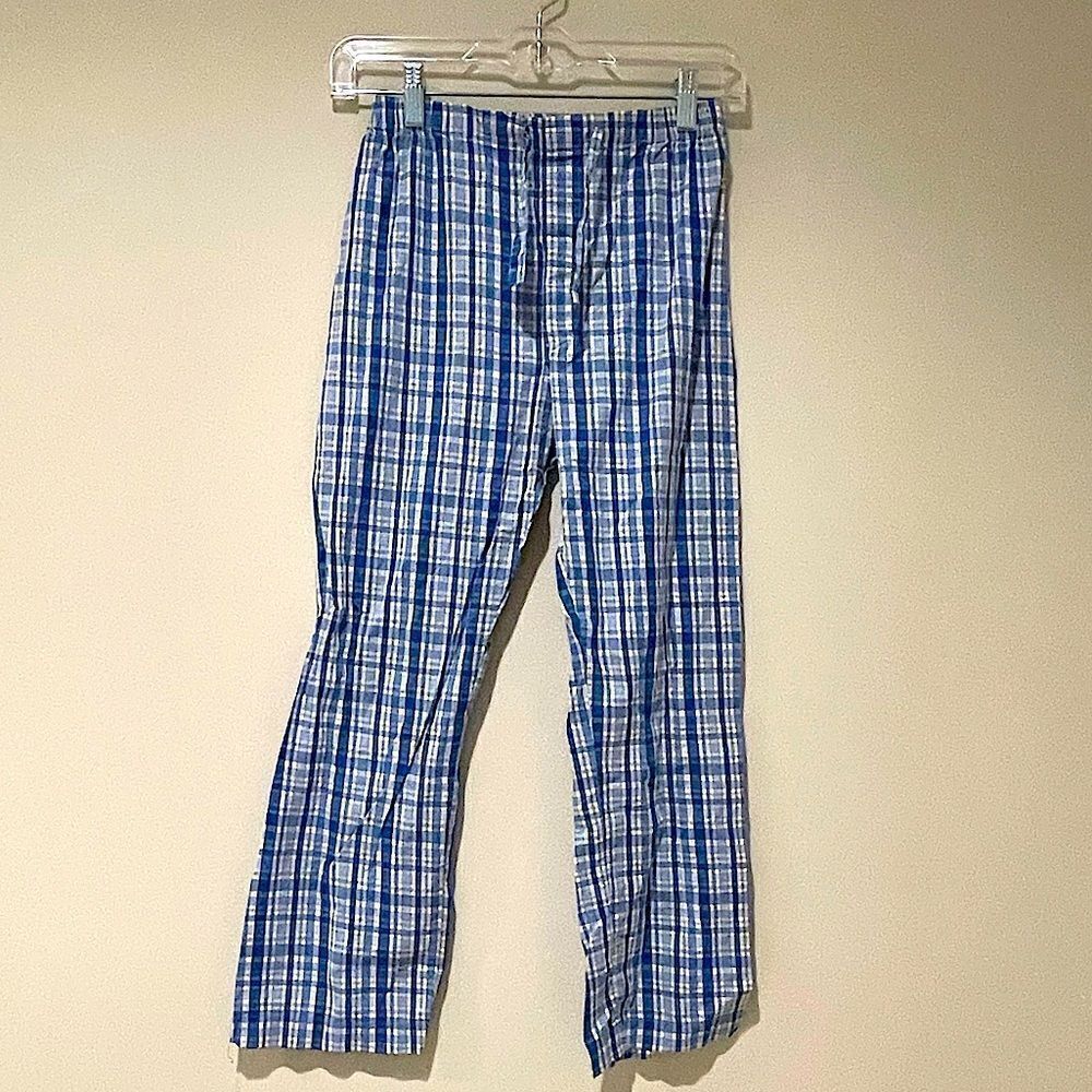 EUC Derek Rose Pajama Pants Blue Plaid Sz. 11-12